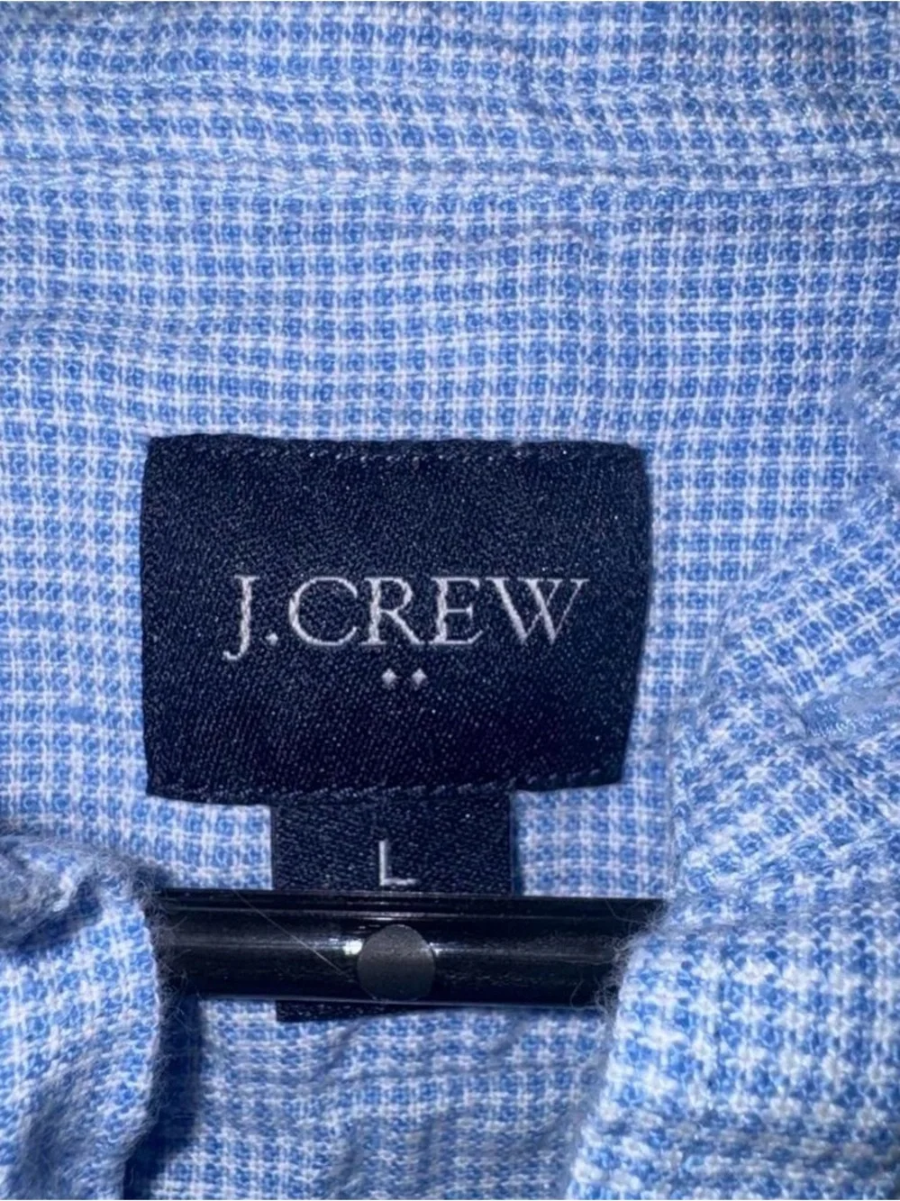 J. Crew Blue Microcheck Button-Down Shirt